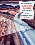 1955 Baltimore & Ohio New Fall and Winter Train Schedules. The Only Strata-Dome Service In The East