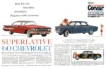 1960 Chevrolets Impala Sport Coupe and Corvair. Superlative '60 Chevrolet
