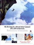 1964 My life hung by a thread when I jumped off a cliff in Australia. Canadian Club