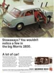 1966 Morris 1800. Stowaways. You wouldn't notice a few in the big Morris 1800