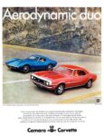 1968 Chevrolet Camaro and Corvette. Aerodynamic duo