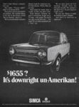 1968 Simca 1000. $1655. It's downright un-Amerikan!