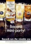 1969 Bacardi mini-party! Bacardi rum - the mixable one
