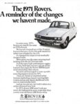 1971 Rover 2000 TC. A reminder of the changes we haven't made