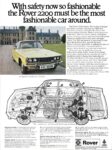 1974 Rover 2200 TC. With safety now so fashionable the Rover 2200 must be the most fashionable car around
