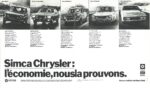 1975 Simca-Chrysler. l'economie, nous la prouvons