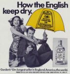 1977 How the English keep dry. Gordon's Gin