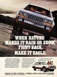 1986 AMC Eagle. When Nature Makes It Rain Or Snow, Fight Back. Make It Eagle