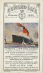 1910 Cunard Line Liverpool to New York & Boston