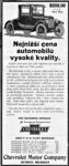 1923 Chevrolet Superior Utility Coupe (Czechoslovakian ad)