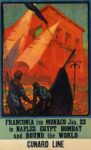 1932 Franconia from Monaco to Naples Egypt Bombay and Round the World. Cunard Line