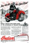 1941 New thrills on the Open Road! Indian Motorcycles