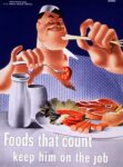 1942 Foods that count keep him on the job