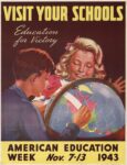1943 Visit Your Schools. Education for Victory. American Education Week
