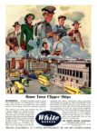 1945 White Busses. Home Town Clipper Ships
