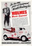 1946 Holmes Wrecker Ad, Chevrolet Truck, 1946