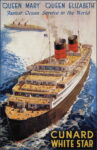 1947 ‘Queen Mary’ Queen Elizabeth’ Fastest Ocean Service in the World. Cunard White Star