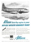 1951 Allison Turbo-Prop engines to power New USAF Navigator-Bombardier Trainer