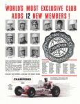 1952 World's Most Exclusive Club Adds 12 New Members. Champions