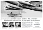 1954 New Flying Experience Comes To America. Vickers Viscount