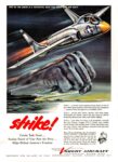 1955 Strike! Carrier Task Force... Sunday Punch of Your New Air Navy... Helps Defend America's Freedom. Change Vought Aircraft