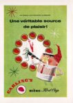 1955 Une veritable souce de plaisir! Carling's Biere Red Cap