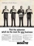1959 Challenge to Truck Buyers - Pick the salesman who'll do the most of your business. White