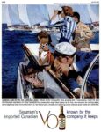 1959 Stirring Send-Off To The 2,000-Mile Dash. Seagram's imported Canadian VO known by the company it keeps