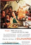 1959 Tonight ... 1500 miles at sea ... a spoon will work its magic. Getting there is half the fun ... Go Cunard