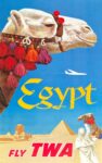 1960 Egypt. Fly TWA