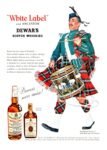 1960 ‘White Label’ and Ancestor. Dewar’s Scotch Whiskies. Traditional Tartan of Clan MacLaine of Lochbuie