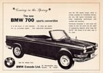 1962 BMW 700 Sports Convertible (Canada Ad)