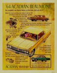 1964 Acadian Beaumont & Canso. the completely new General Motors car that looks, feels and acts it!