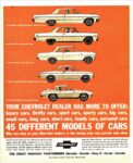 1964 Chevrolet Line. 45 Different Models Of Cars
