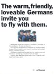 1966 The warm, friendly, loveable Germans invite you to fly with them. Lufthansa