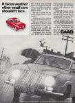 1968 Saab 96. It faces weather other small cars shouldn't face
