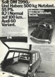 1970 Audi 60 Variant. Soll. DM 7.990,ä Und Haven 500 kg Nutzlast