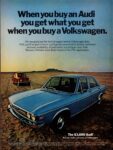 1971 Audi 100LS. When you buy an Audi you get what you get when you buy a Volkswagen