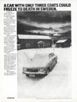 1972 Volvo. A Car With Only Three Coats Could Freeze To Death In Sweden