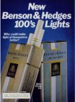 1978 New Benson & Hedges 100's Light. Who could make light of themselves better