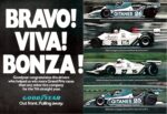 1979 Bravo! Viva! Bonza! Goodyear congratulates the drivers who helped us to win more Grand Prix races than any other tire company for the 7th straight year.