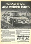 1980 Saab 99 Turbo. Also available in Red