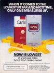 1989 When It Comes To The Lowest In Tar And Nicotine, Only One Measures Up. Now Is Lowest