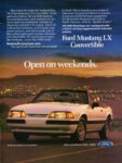 1990 Ford Mustang LX Convertible. Open on weekends