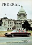 1990 Lincoln Town Car Limousine. Federal