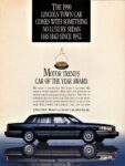 1990 Lincoln Town Car. Motor Trend's Car Of The Year Award