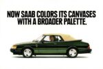 1993 Saab 900 Convertible. Now Saab Colors Its Canvases With A Broader Palette