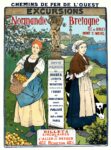 1895 Chemins De Fer De L'Ouest. Excursions Normandie Bretagne