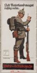 1914 Lieb Vaterland magst ruhig sein. Wehr-Schokolade