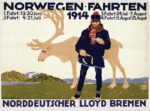 1914 Norwegen - Fahrten. Norddeutscher Lloyd Bremen